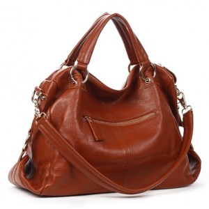 brown leather handbag women