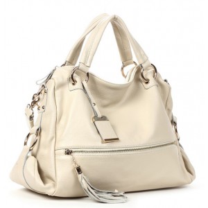 beige Leather handbag strap