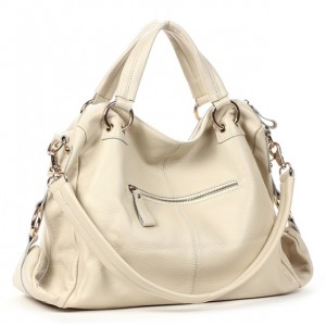 beige leather handbag women