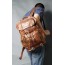 mens leather travel backpack