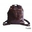 coffee Leather satchel backpack