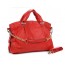 red leather handbag organizer