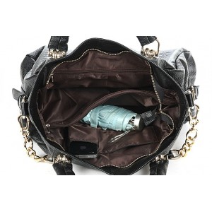 black leather handbag organizer