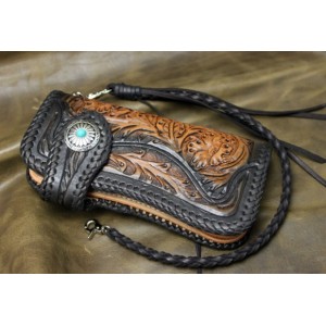 hand tooled leather wallet