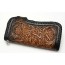 black hand tooled leather wallet