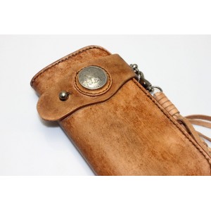 vintage Hand tooled leather wallet