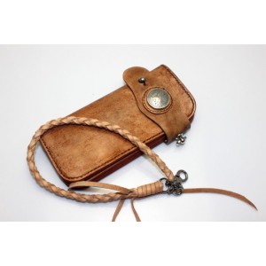 retro Hand tooled leather wallet