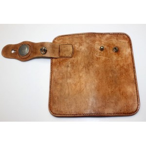 brown leather coin wallet