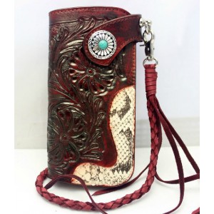 red leather wallet