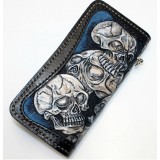 Blue leather wallet