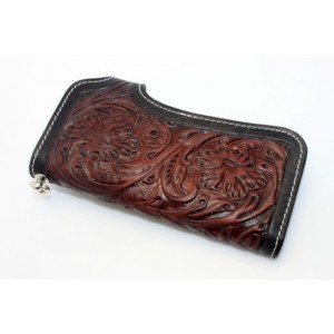 brown leather card holder