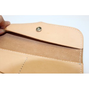 retro leather checkbook wallet