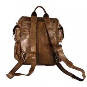 coffee leather weekend bag