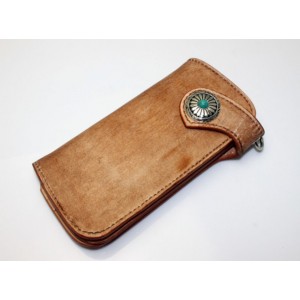 brown leather coin purse