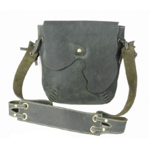 Distressed leather messenger bag for men, leather satchel