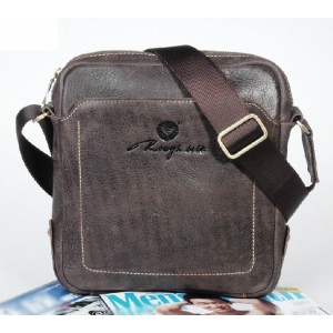 Mens leather shoulder bag, mens messenger bag