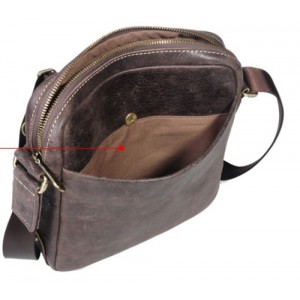 vintage Mens leather shoulder bag