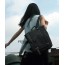 black leather women backpack