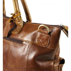 Funky leather handbags brown