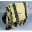 green Messenger canvas bag