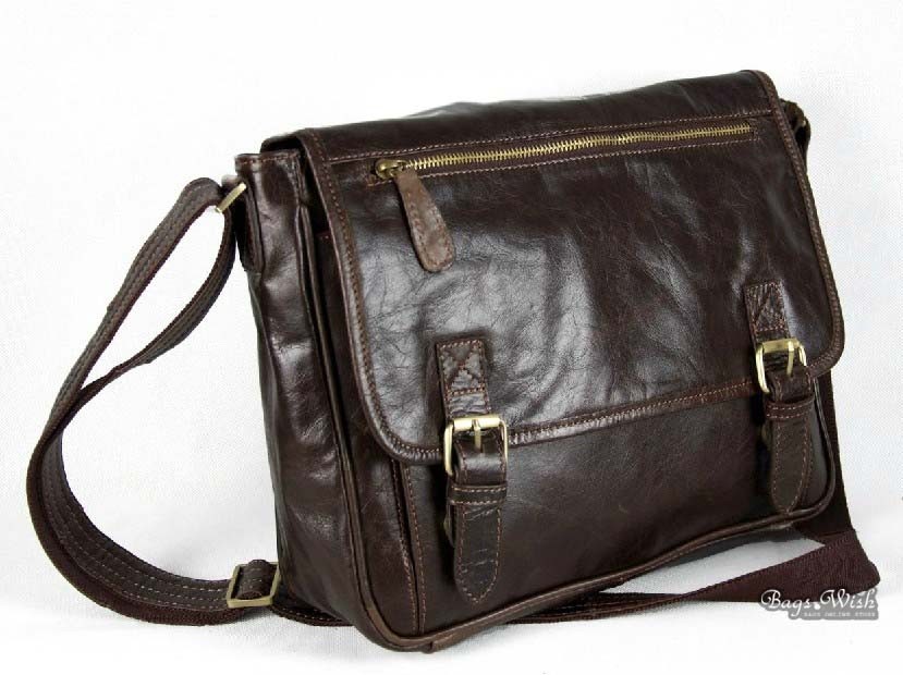 Nice leather messenger bag, over the shoulder bag - BagsWish