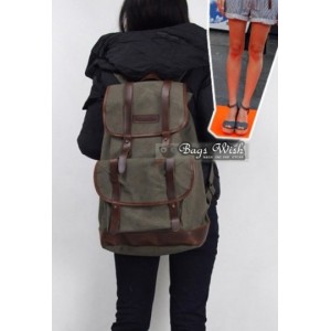 womens canvas leather backpack