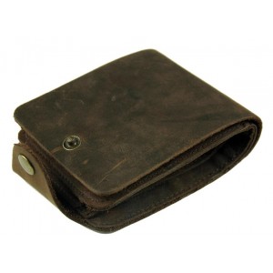 coffee Mens leather money clip wallet