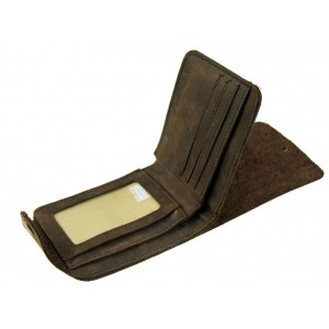 vintage Mens leather money clip wallet