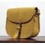 yellow leather messenger bag