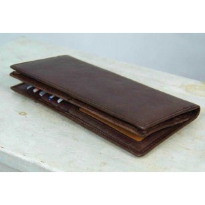 Leather purse, leather travel wallet for men