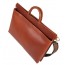 Leather messenger bag briefcase
