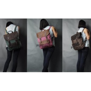 womens canvas leather backpacks