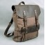 coffee canvas leather backpacks
