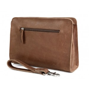 brown Leather clutch bag