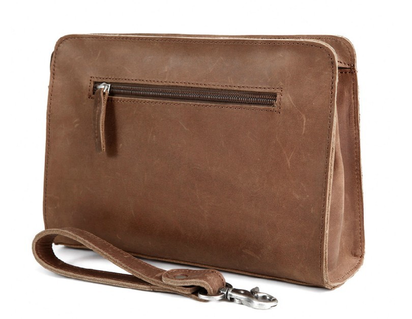 Leather clutch bag, genuine leather bag - BagsWish