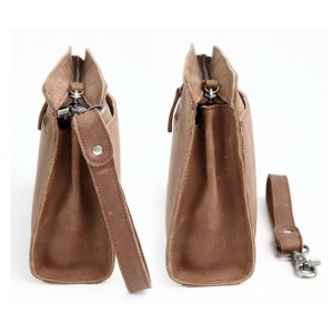 brown genuine leather bag