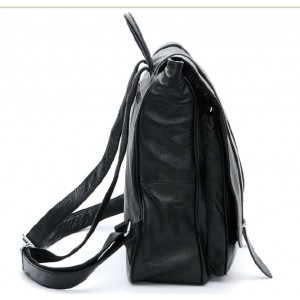 black Leather womens backpack
