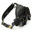 black Leather zipper pouch