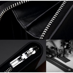 black Personalized leather wallet