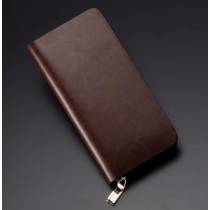 brown clutch leather bag