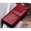 red Ladies wallet leather