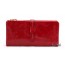 red leather trifold wallet