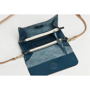 Messenger bags leather women blue