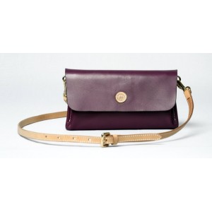purple Messenger bags leather women