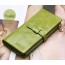 green Ladies wallet leather