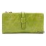 green leather trifold wallet