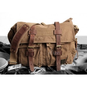 14 inch laptop canvas leather satchel