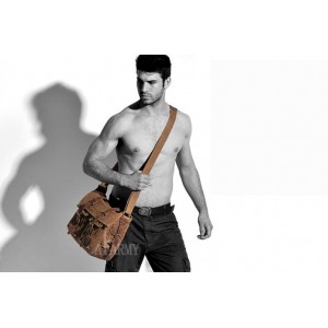 mens Canvas shoulder messenger bag