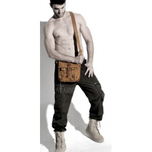 mens small canvas messenger bag