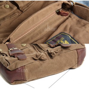 vintage men's canvas satchel